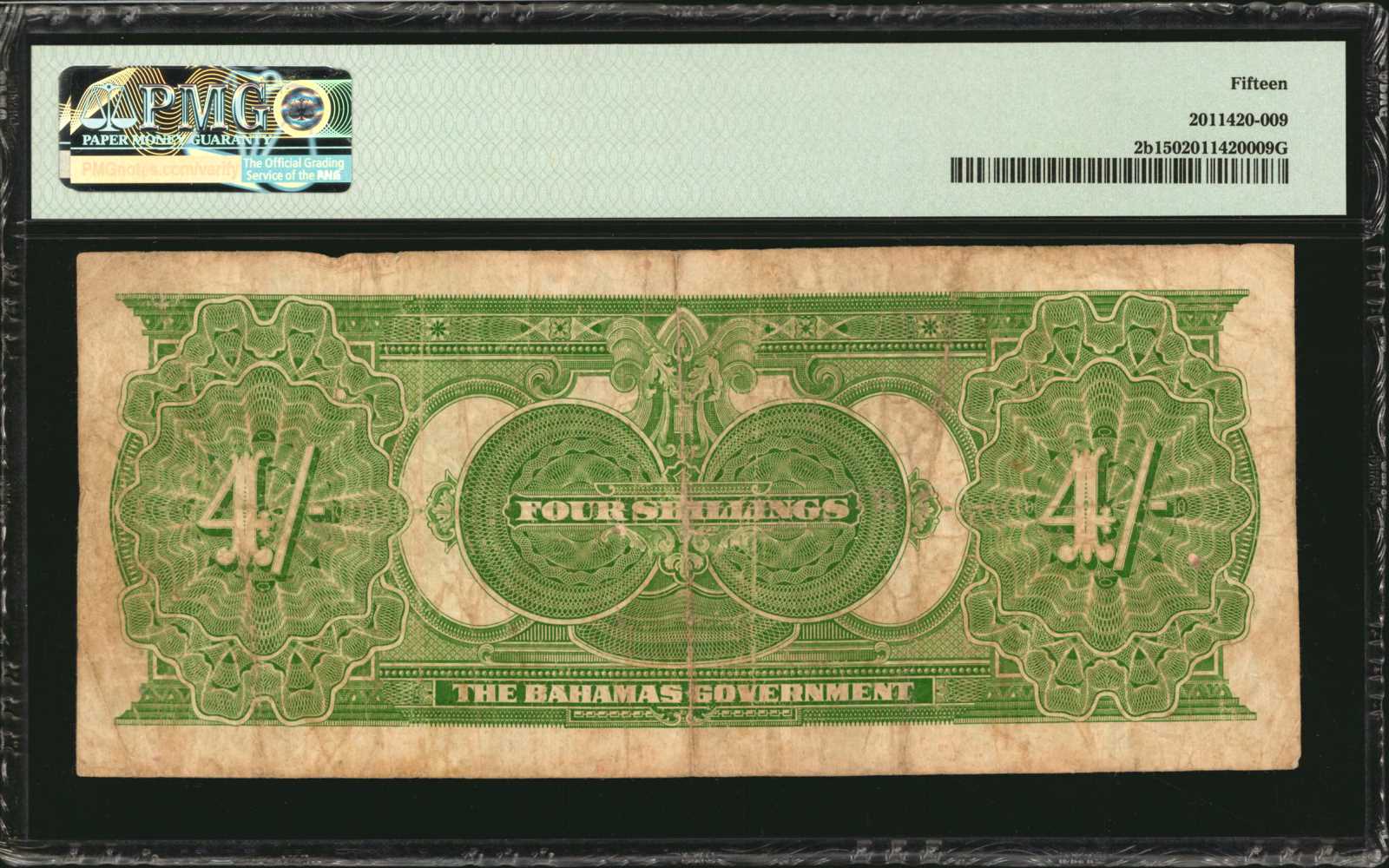 image for: Bahamas  4 shillings(B102b)
