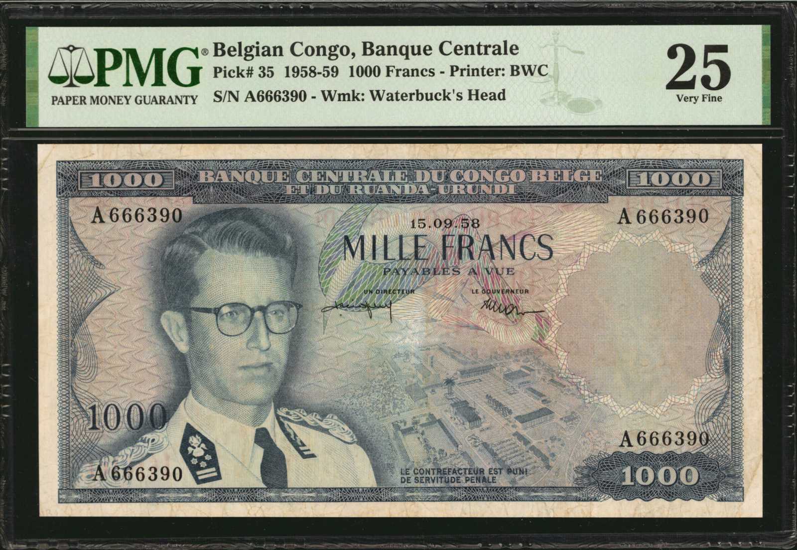image for: Belgian Congo  1,000 francs(B315ap)