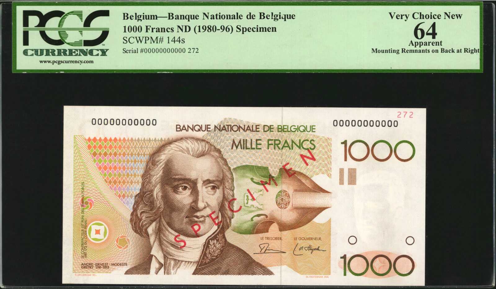 image for: Belgium  1,000 francs (B587as)