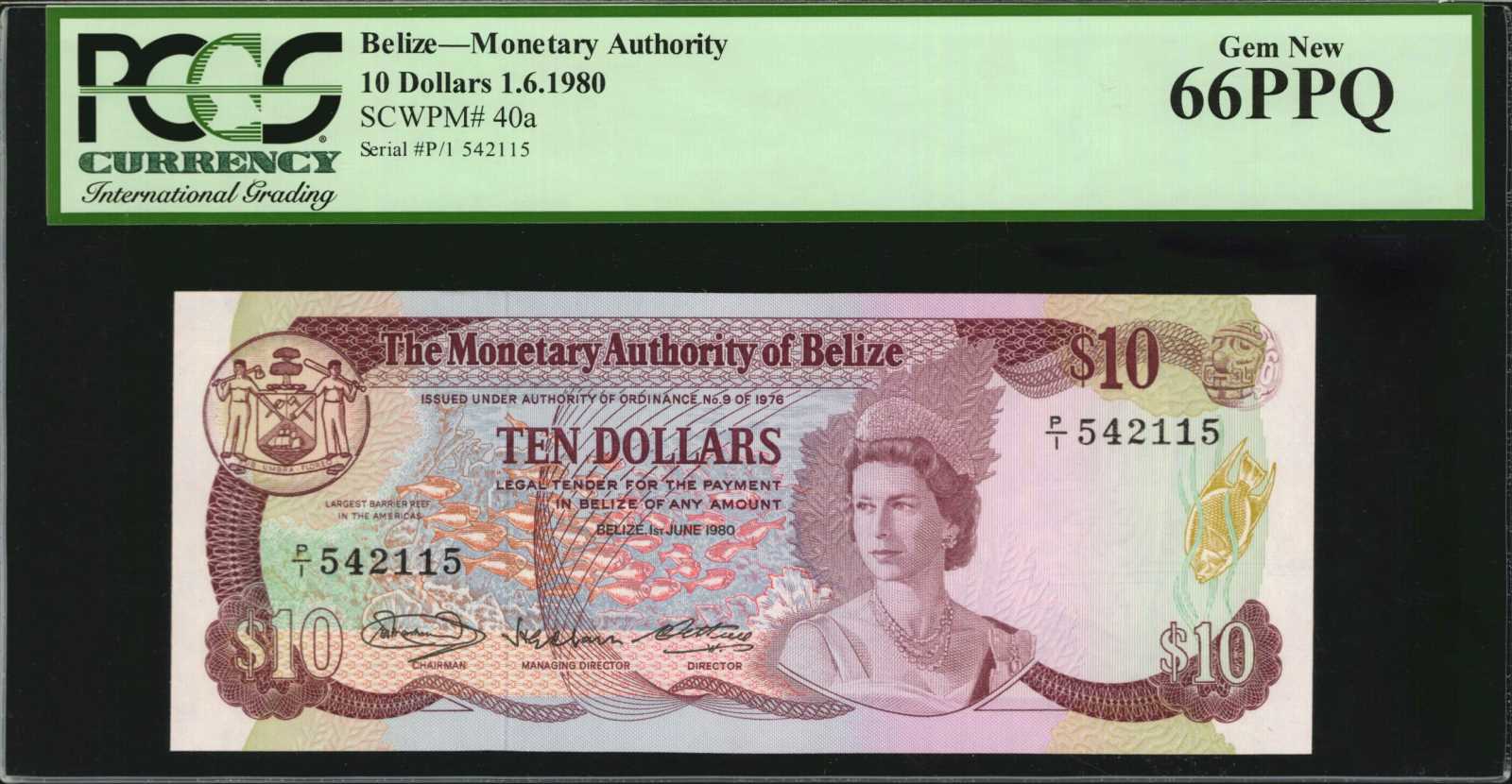 image for: Belize  10 dollars (B203as1)