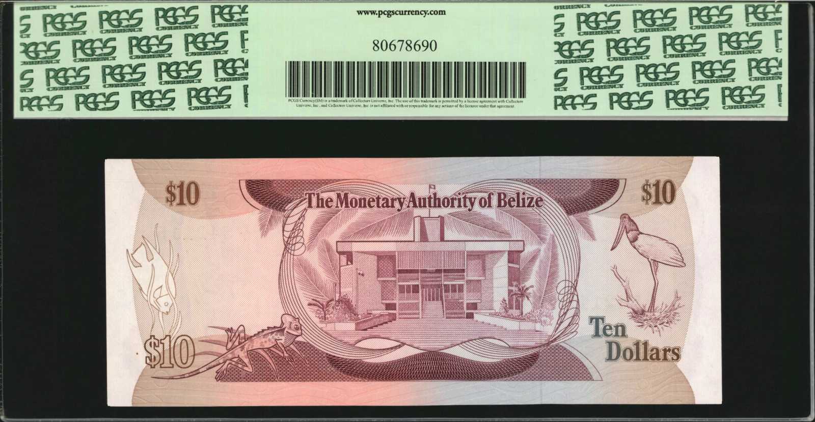 image for: Belize  10 dollars (B203as1)