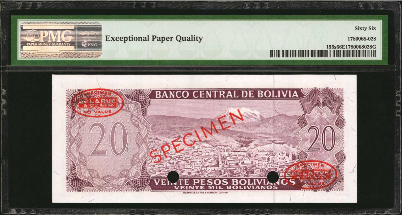 image for: Bolivia  5 pesos bolivianos = 5,000 bolivianos(B342d)