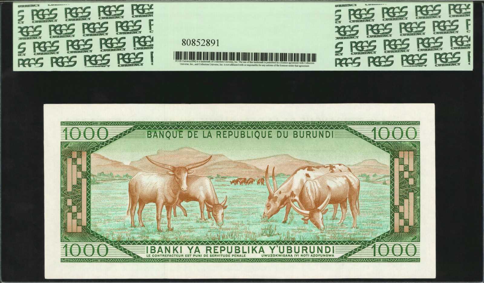 image for: Burundi  1,000 francs (B220j)