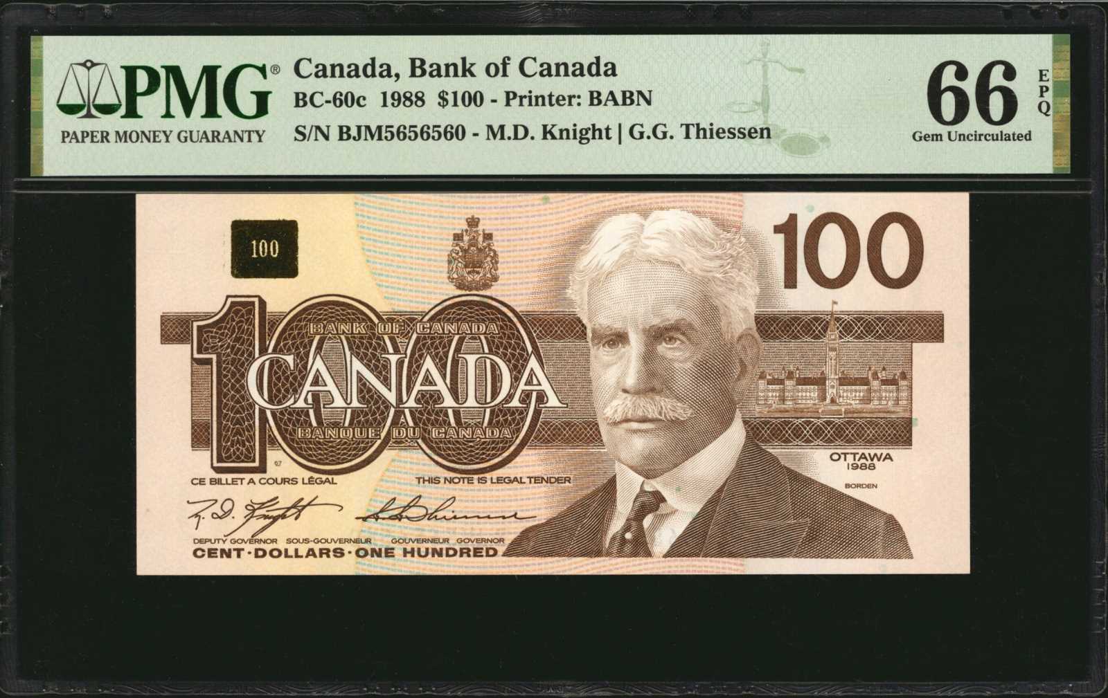 image for: Canada  100 dollars (B362as)