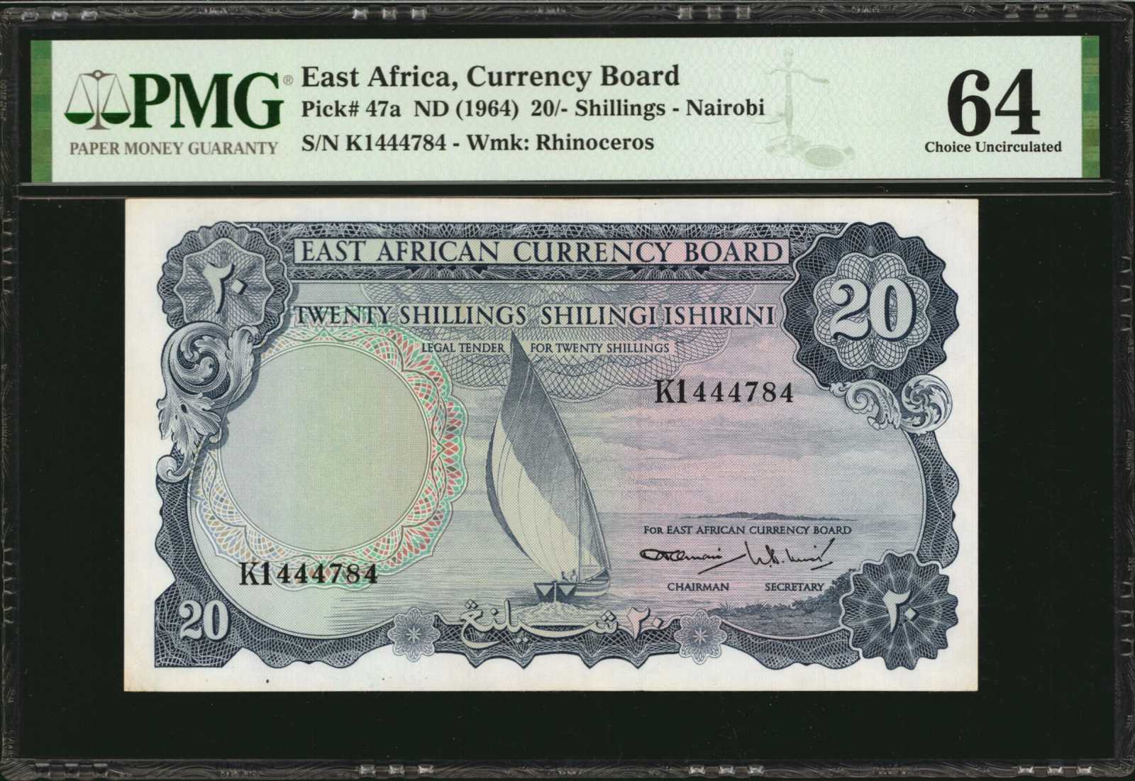 image for: East Africa  20 shillings(B233as1)