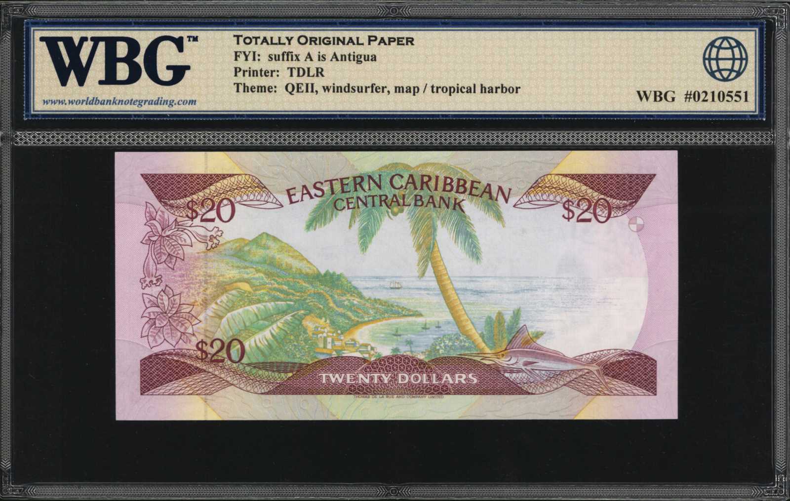image for: East Caribbean States  20 dollars (B203u)