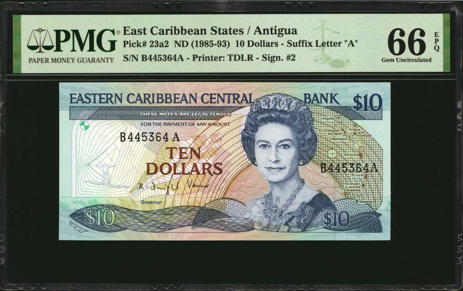 image for: East Caribbean States  10 dollars (B207a2)