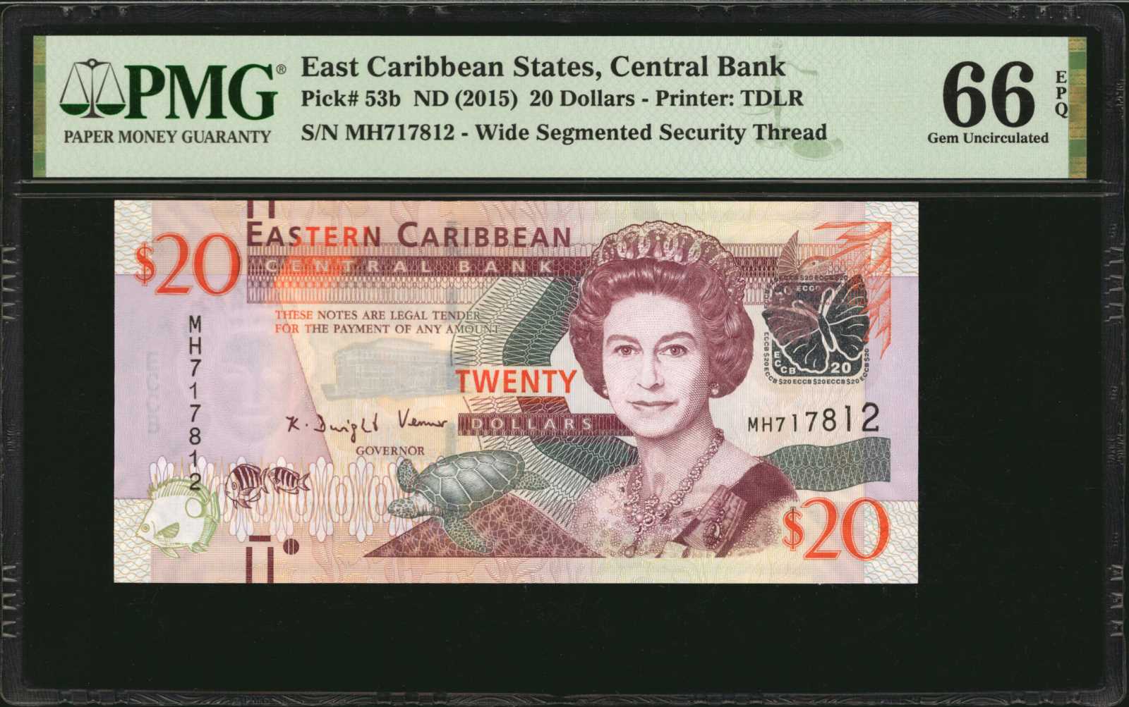 image for: East Caribbean States  20 dollars (B237az)