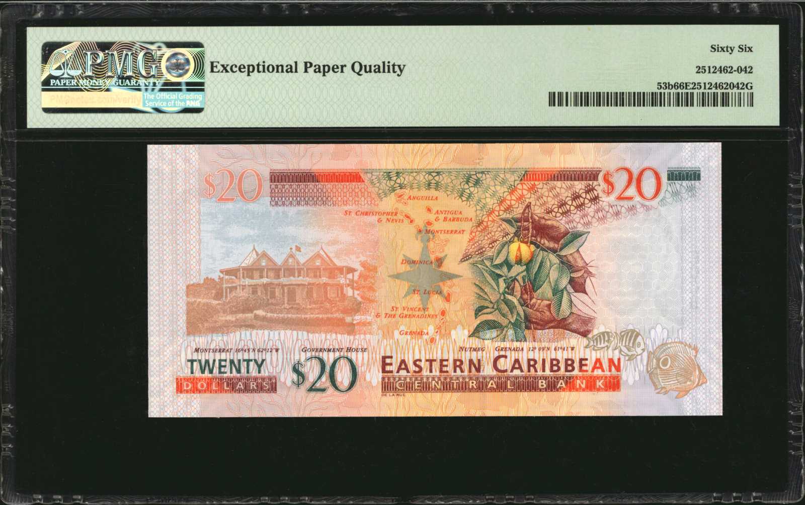 image for: East Caribbean States  20 dollars (B237b)