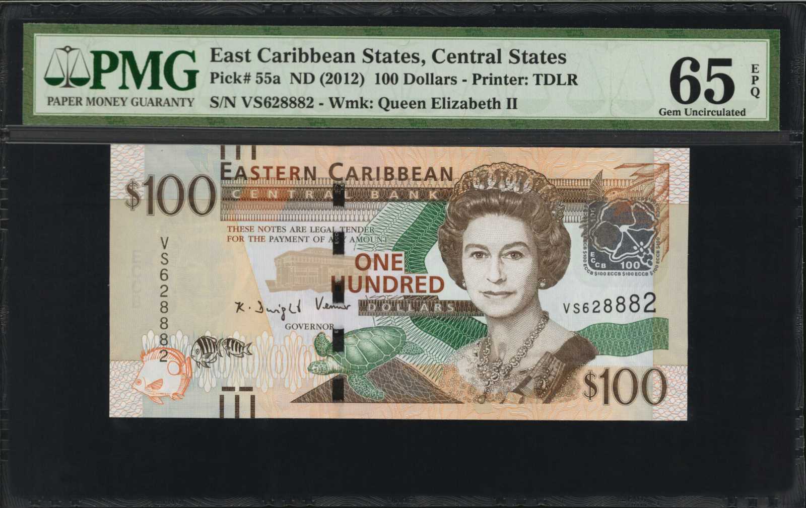 image for: East Caribbean States  100 dollars (B239a)