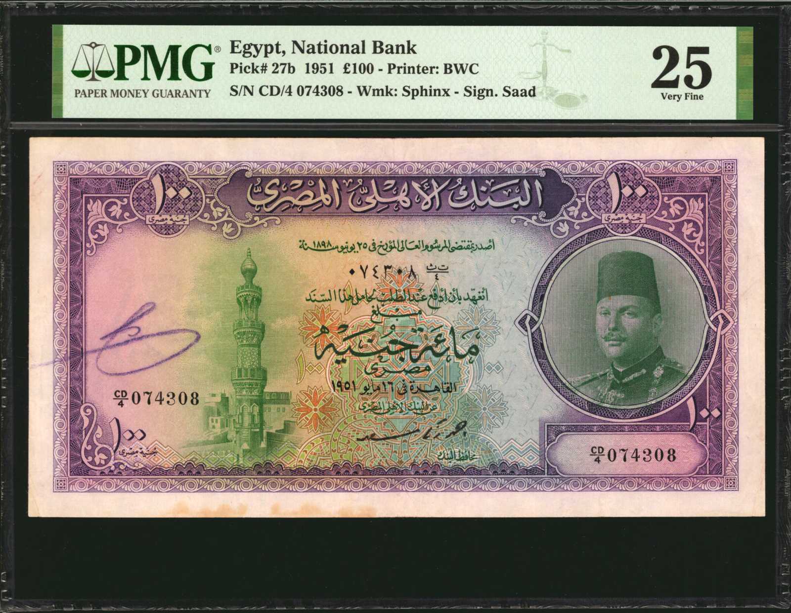 image for: Egypt  100 Egyptian pounds (B127bs)