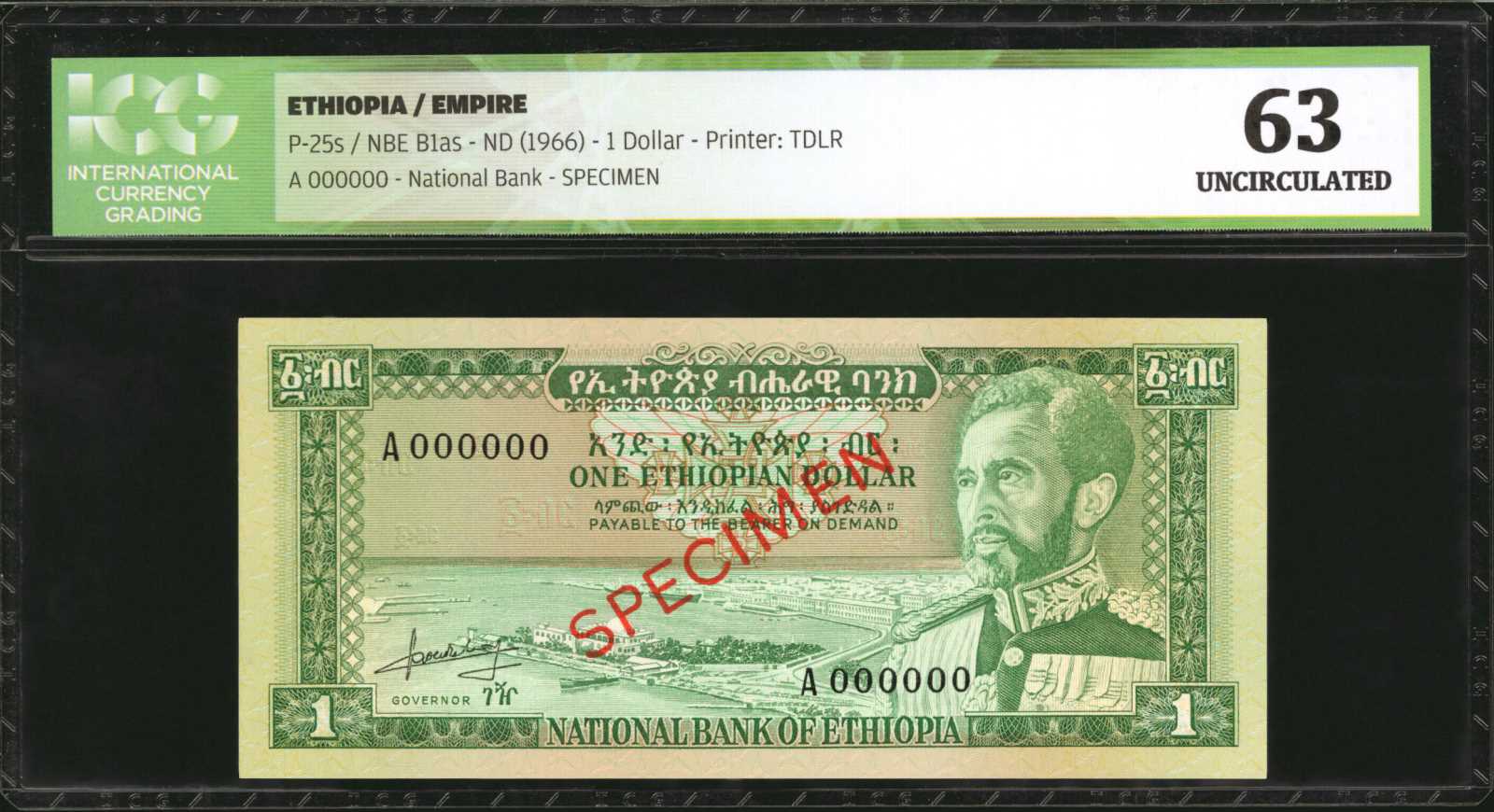 image for: Ethiopia  1 Ethiopian dollar(B301as3)
