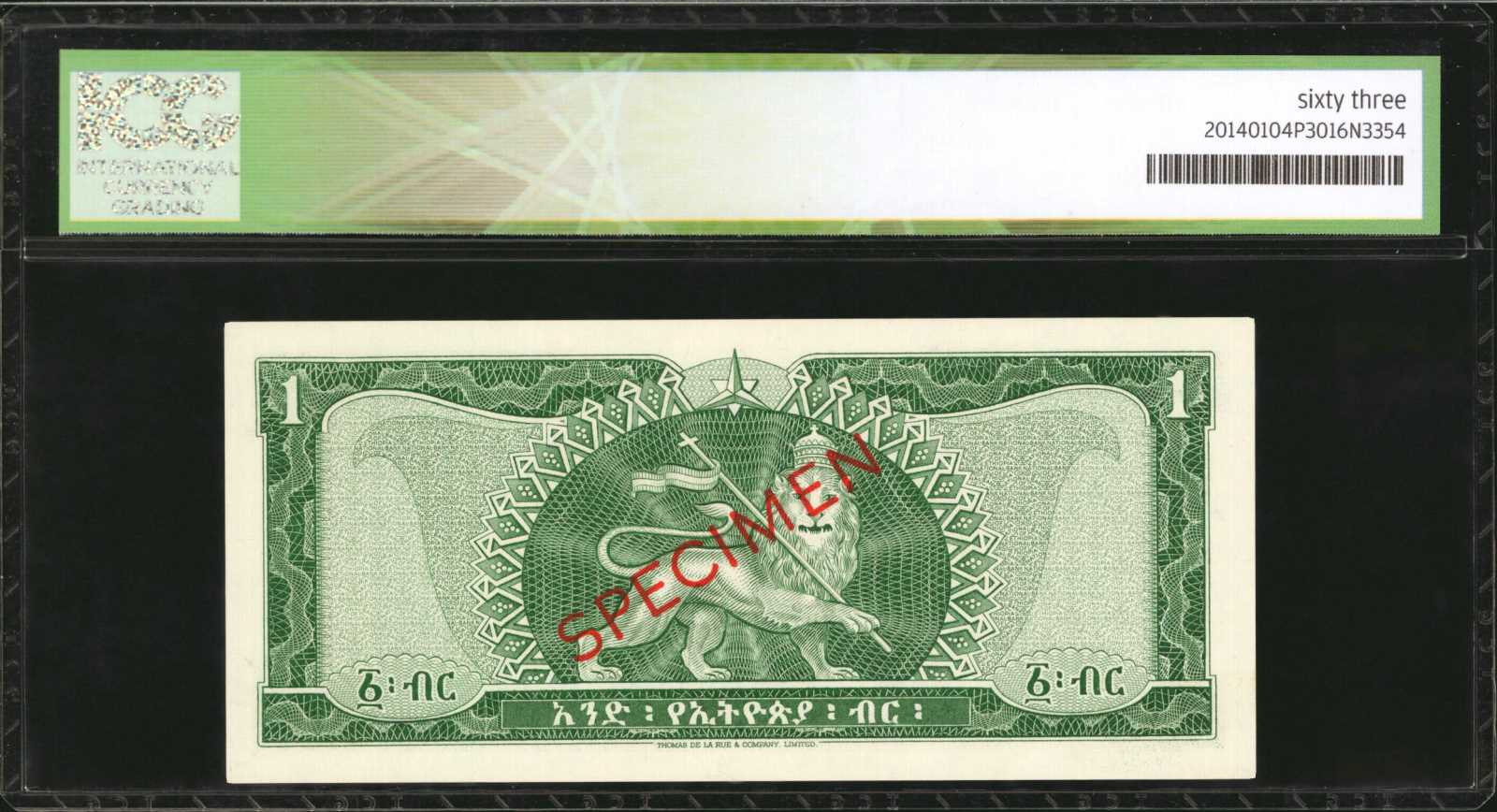 image for: Ethiopia  1 Ethiopian dollar(B301as3)