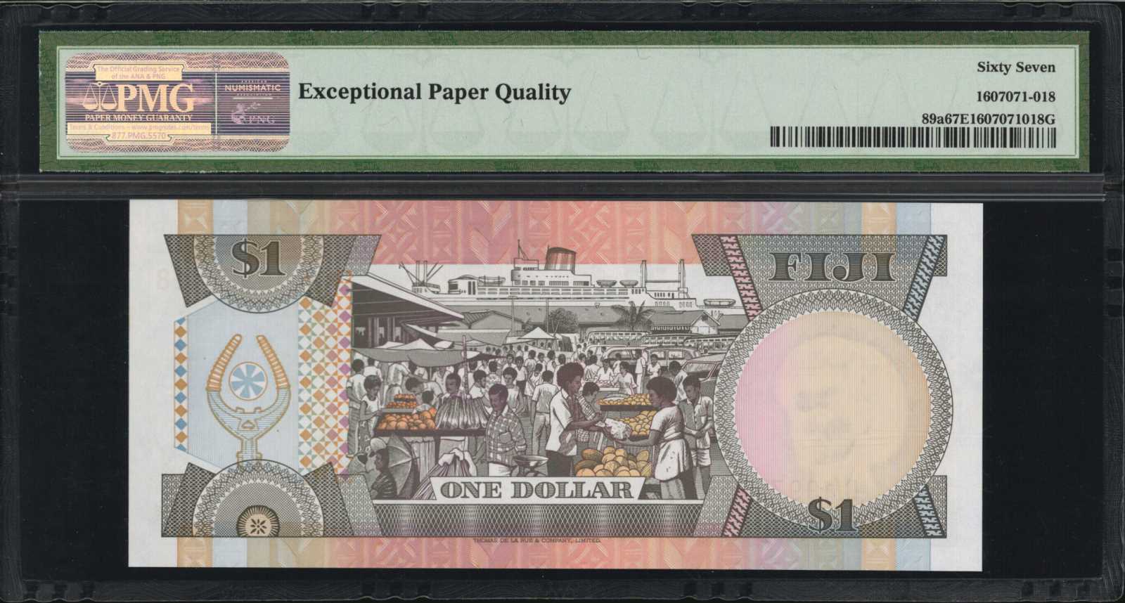 image for: Fiji  1 dollar (B501b)