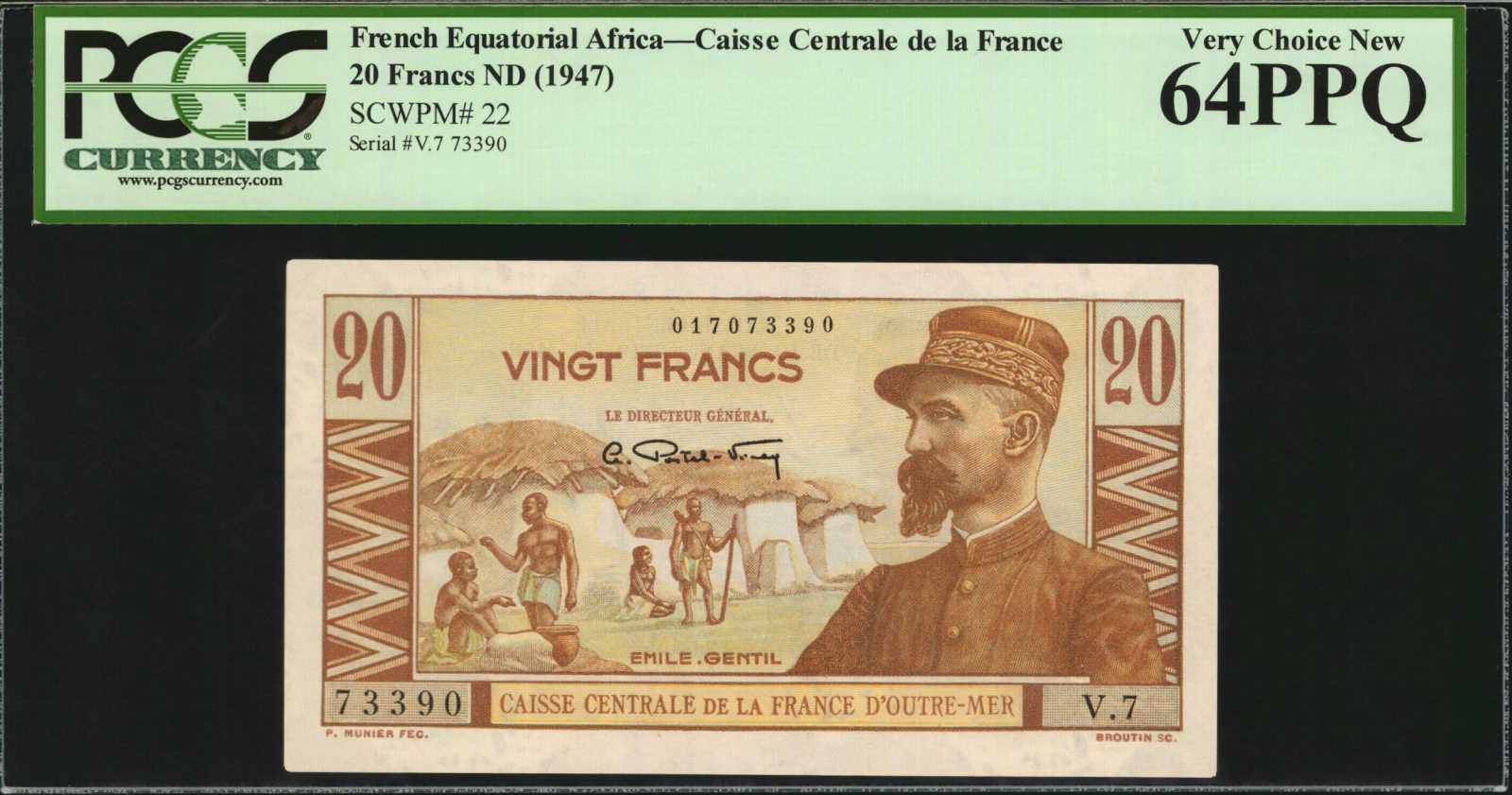 image for: French Equatorial Africa  20 francs(B408ap)