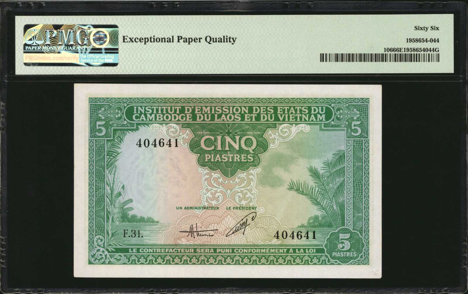 image for: French Indo-China  5 piastres(B415at)