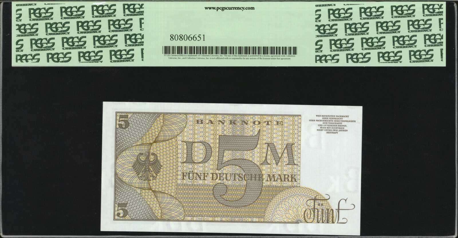 image for: Germany, Federal Republic of  5 deutsche mark(B212a)