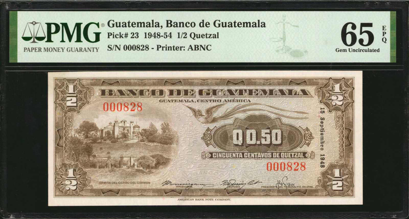 image for: Guatemala  1/2 quetzal (B505c)