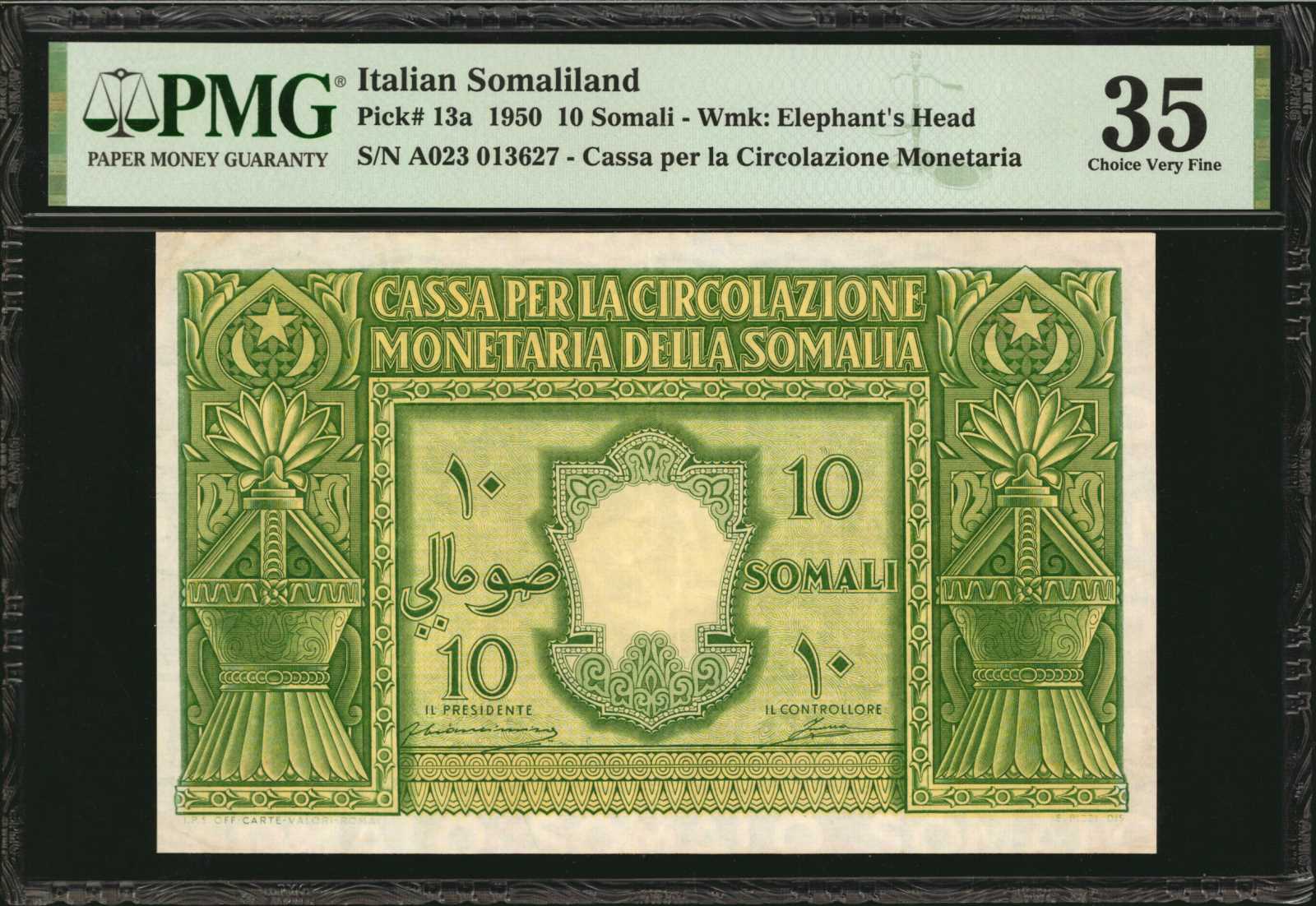 image for: Italian Somaliland  10 somali(B303as1)