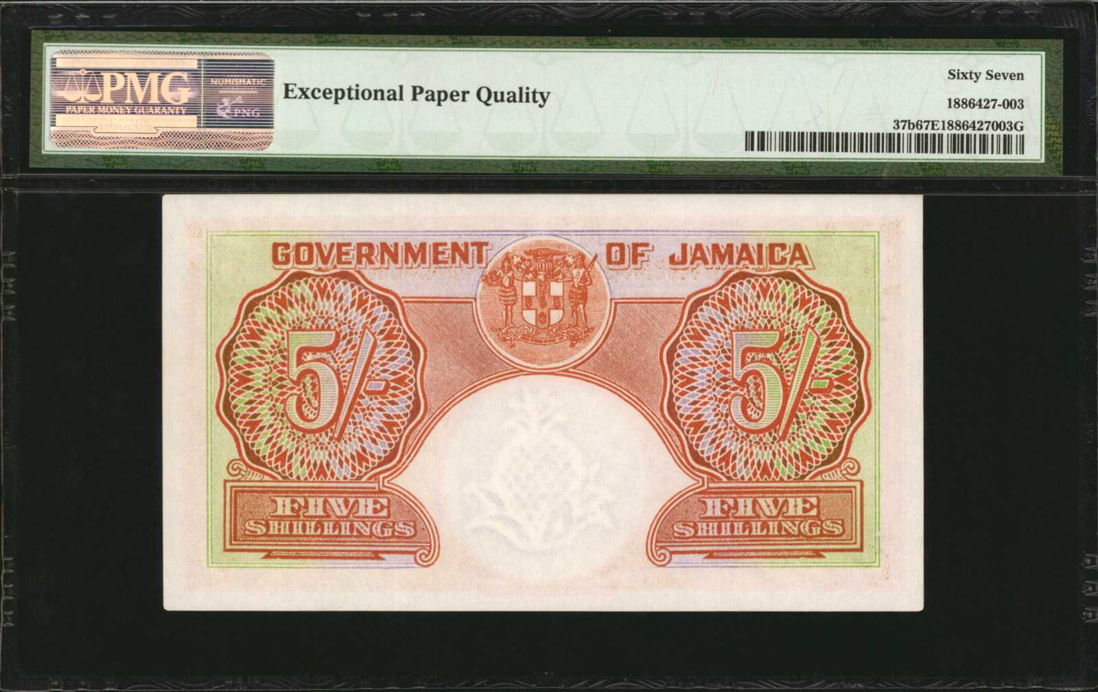 image for: Jamaica  5 shillings (B106ms)