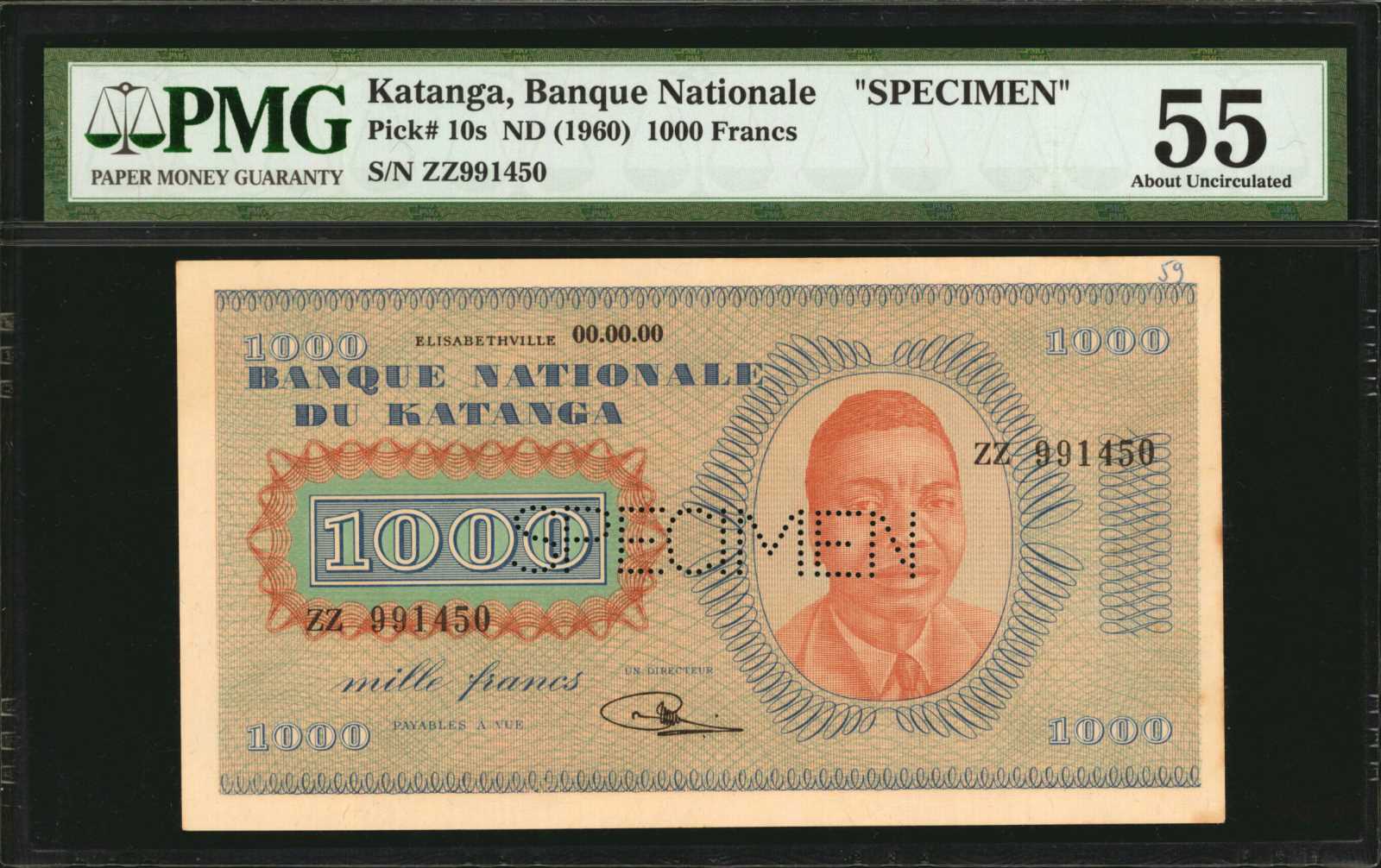image for: Katanga  1,000 francs(B208a)