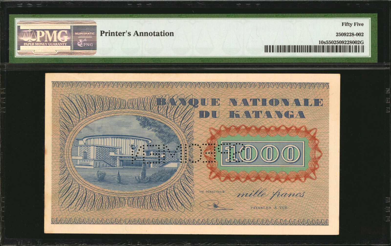 image for: Katanga  1,000 francs(B208as)