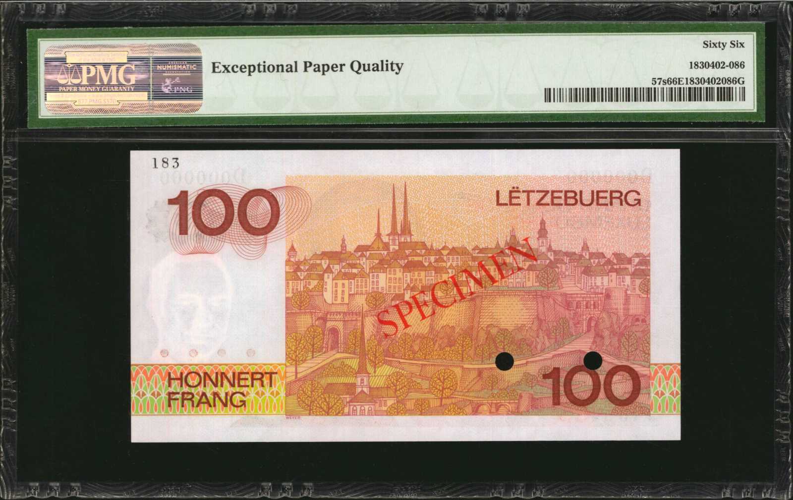 image for: Luxembourg  100 francs / frang (B342a)
