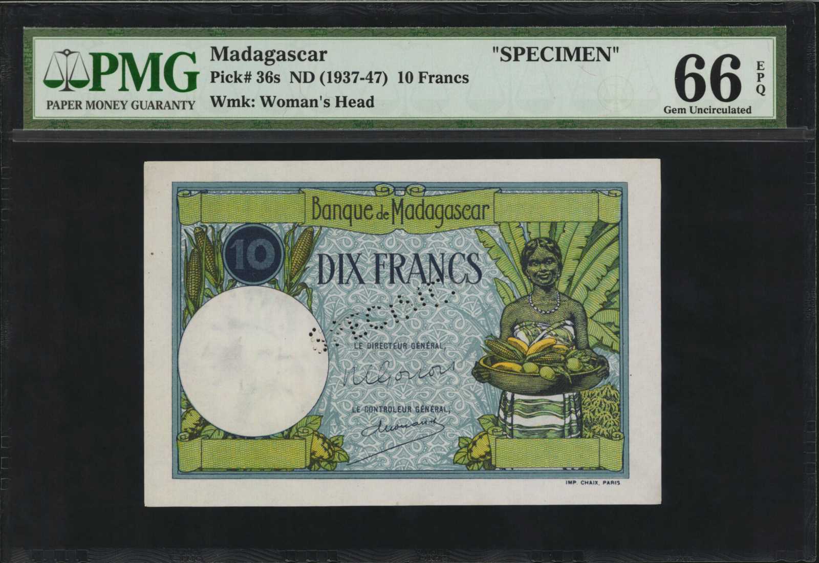 image for: Madagascar  10 francs(B203b)