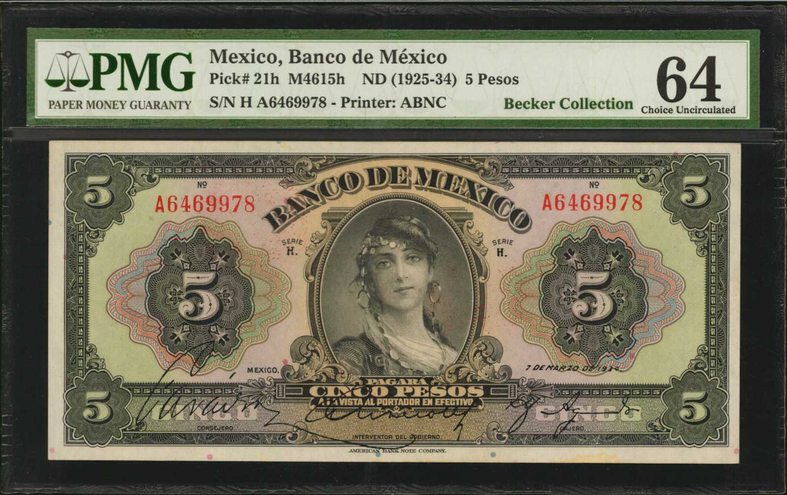 image for: Mexico  5 pesos(B601d)
