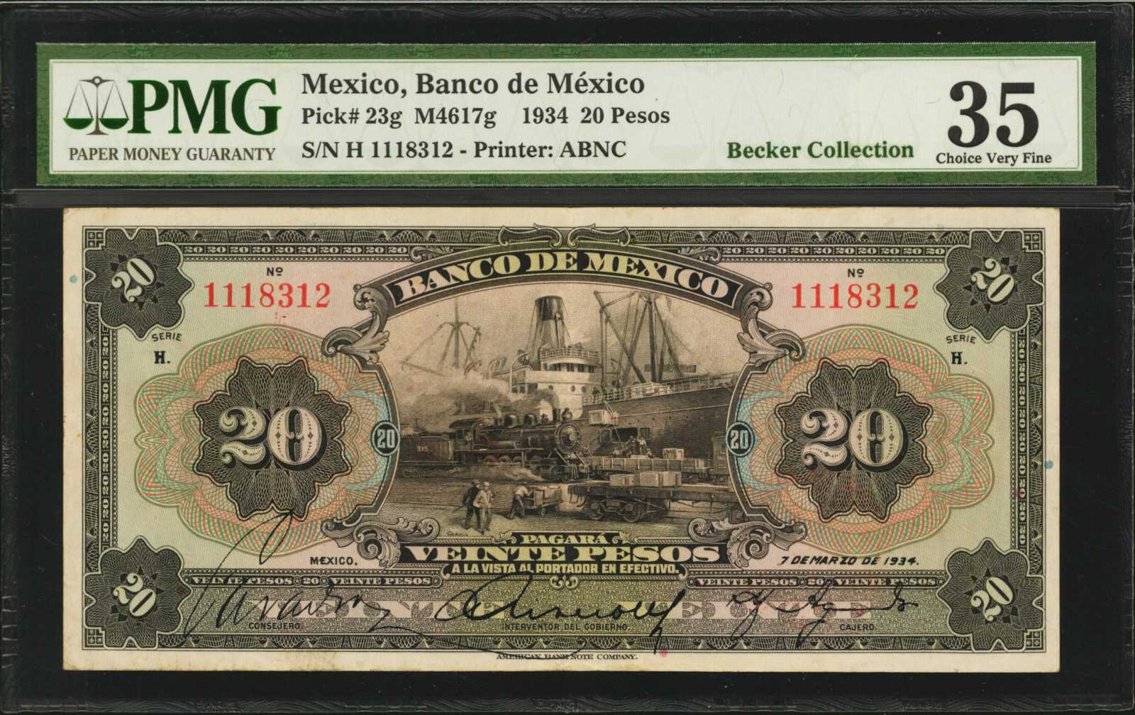 image for: Mexico  20 pesos(B603e)