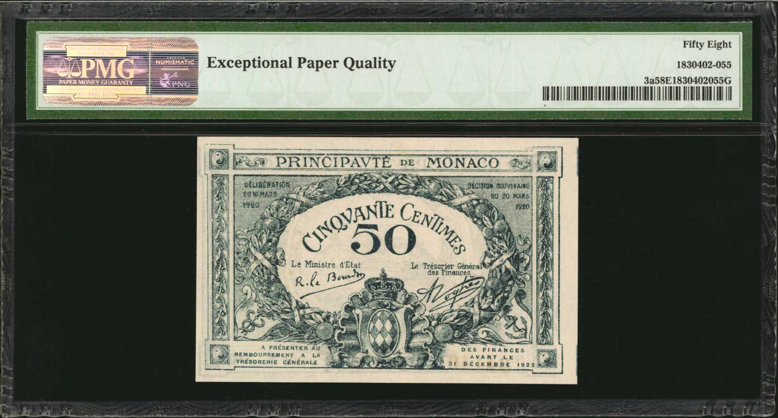 image for: Monaco  50 centimes (B102ar)