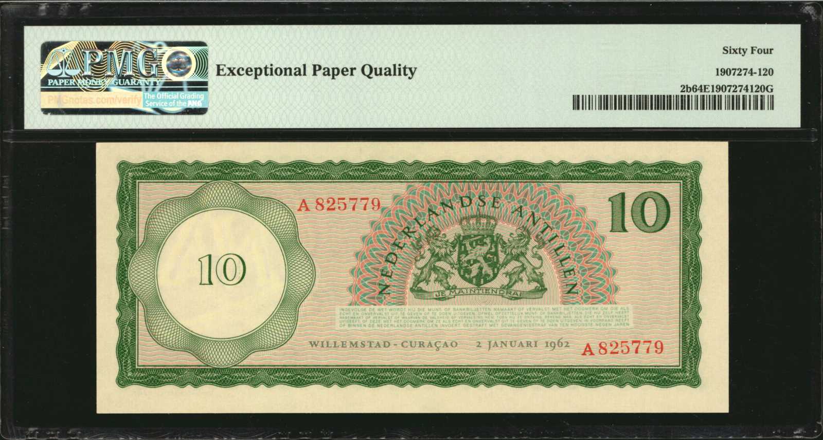 image for: Netherlands Antilles  10 gulden (guilders) (B202as)