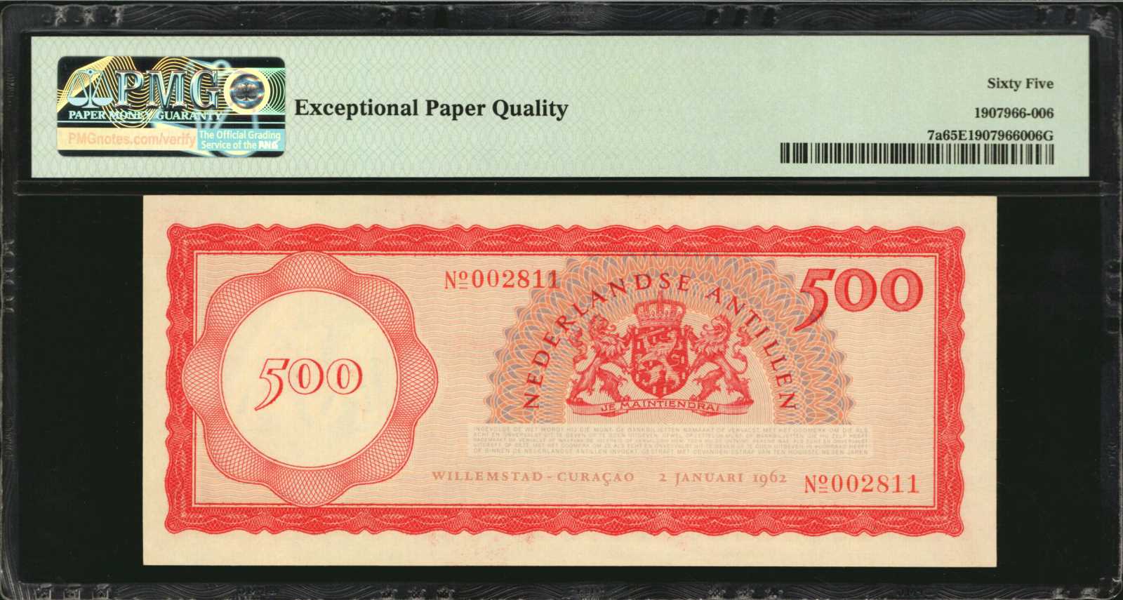 image for: Netherlands Antilles  500 gulden (guilders) (B207as)