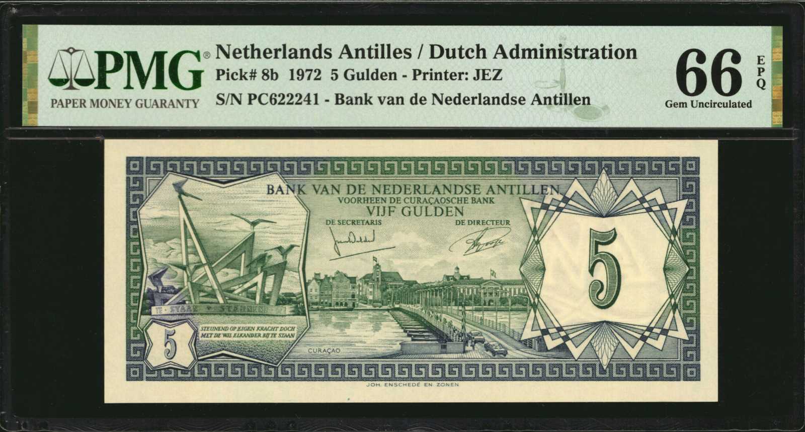 image for: Netherlands Antilles  5 gulden (guilders) (B208a)