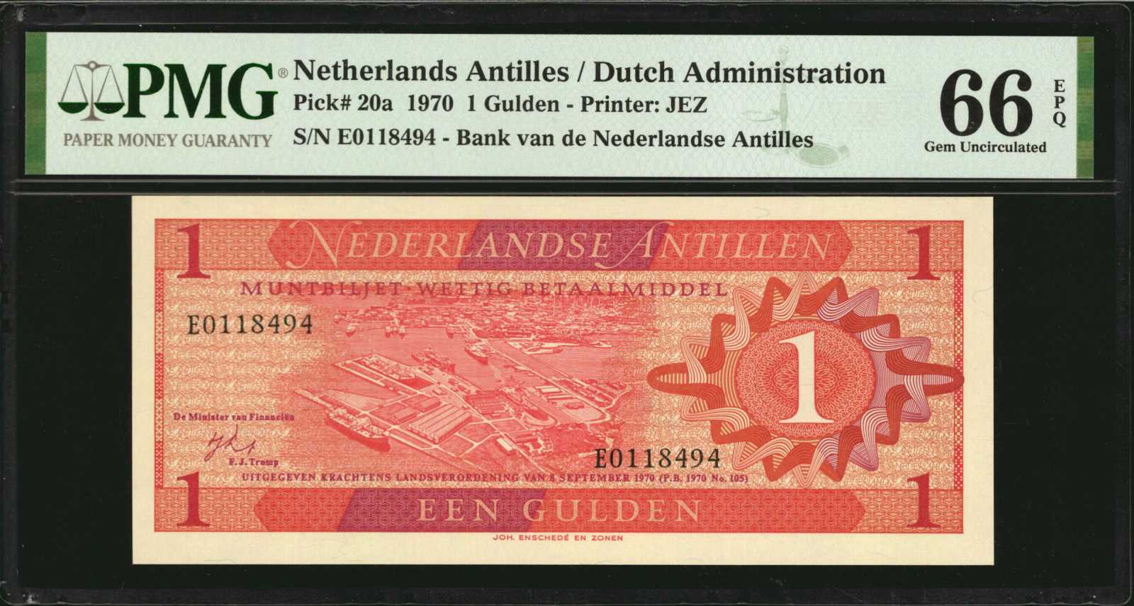 image for: Netherlands Antilles  5 gulden (guilders) (B214bs)