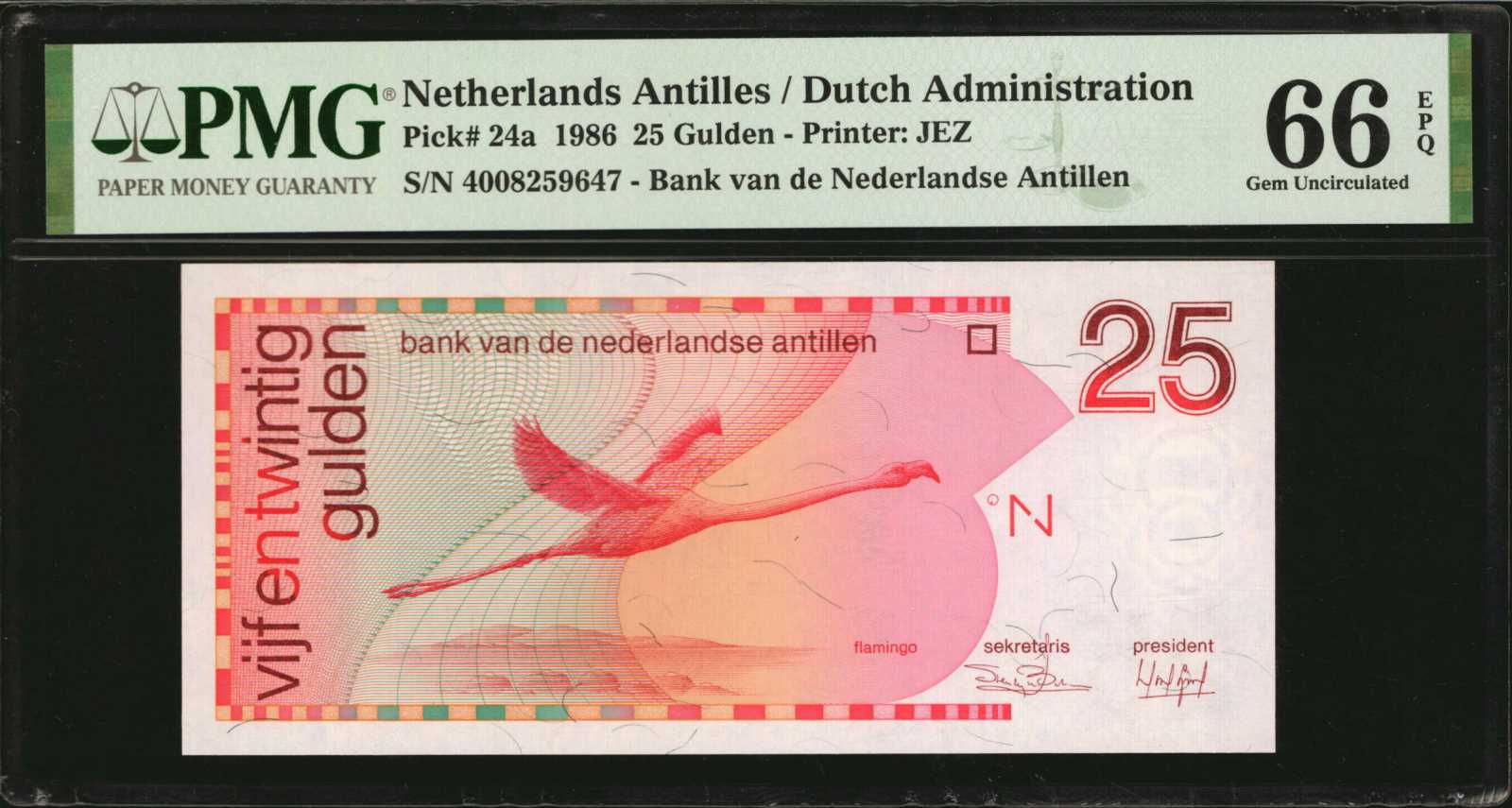 image for: Netherlands Antilles  25 gulden (guilders) (B221as)