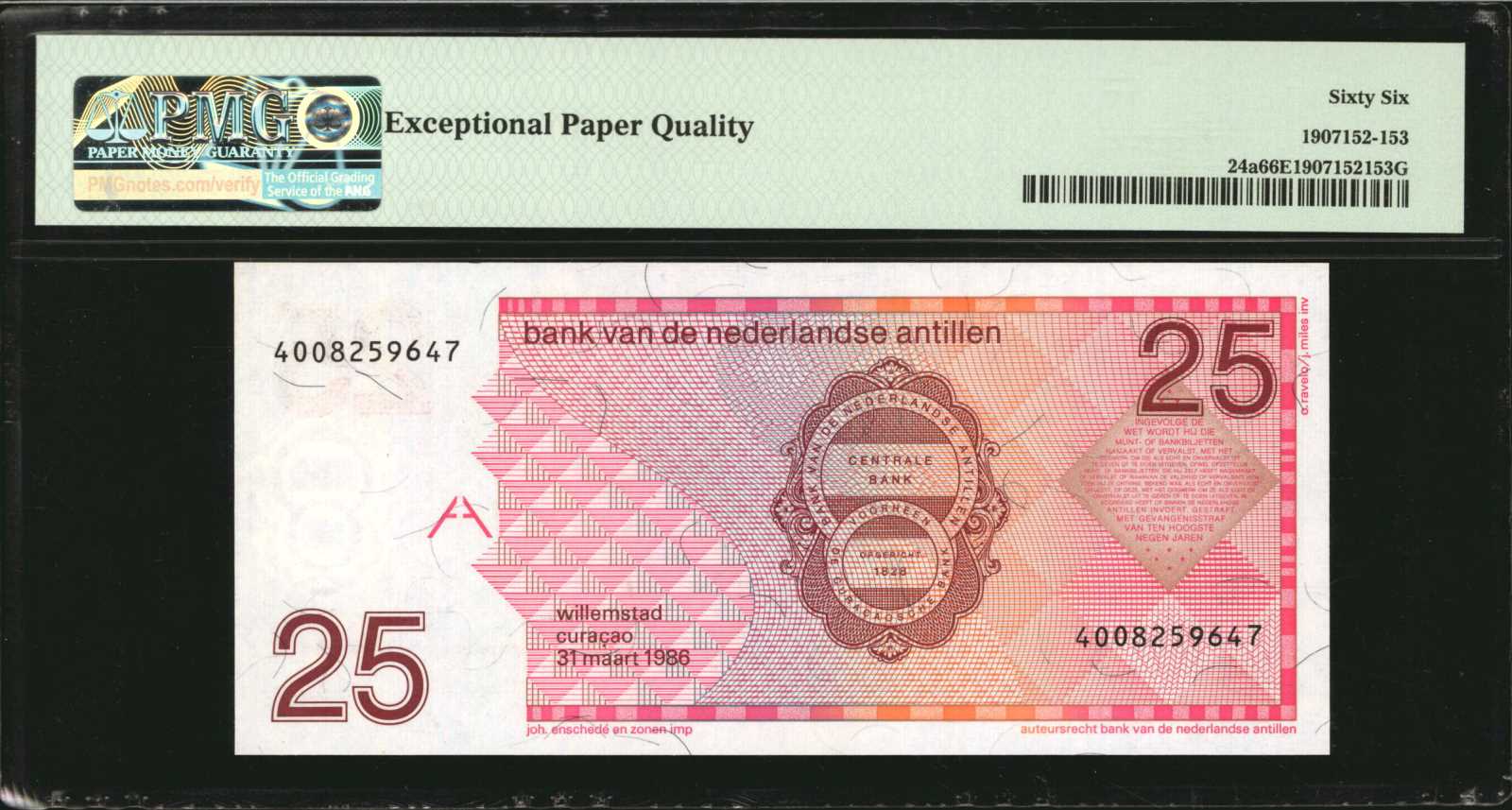 image for: Netherlands Antilles  25 gulden (guilders) (B221as)