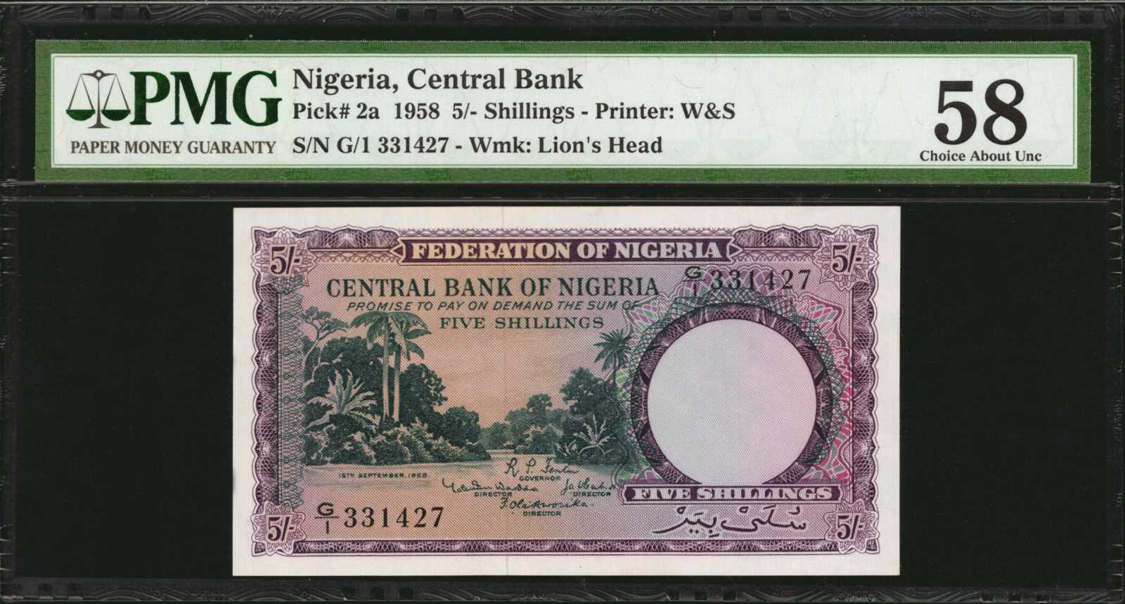 image for: Nigeria  5 shillings (B201as6)