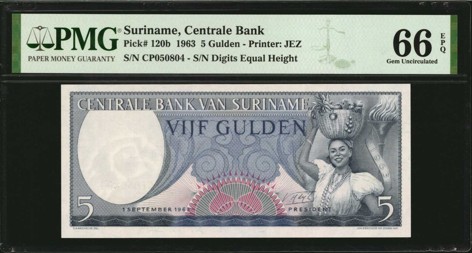 image for: Suriname  1,000 gulden (guilders)(B510as)