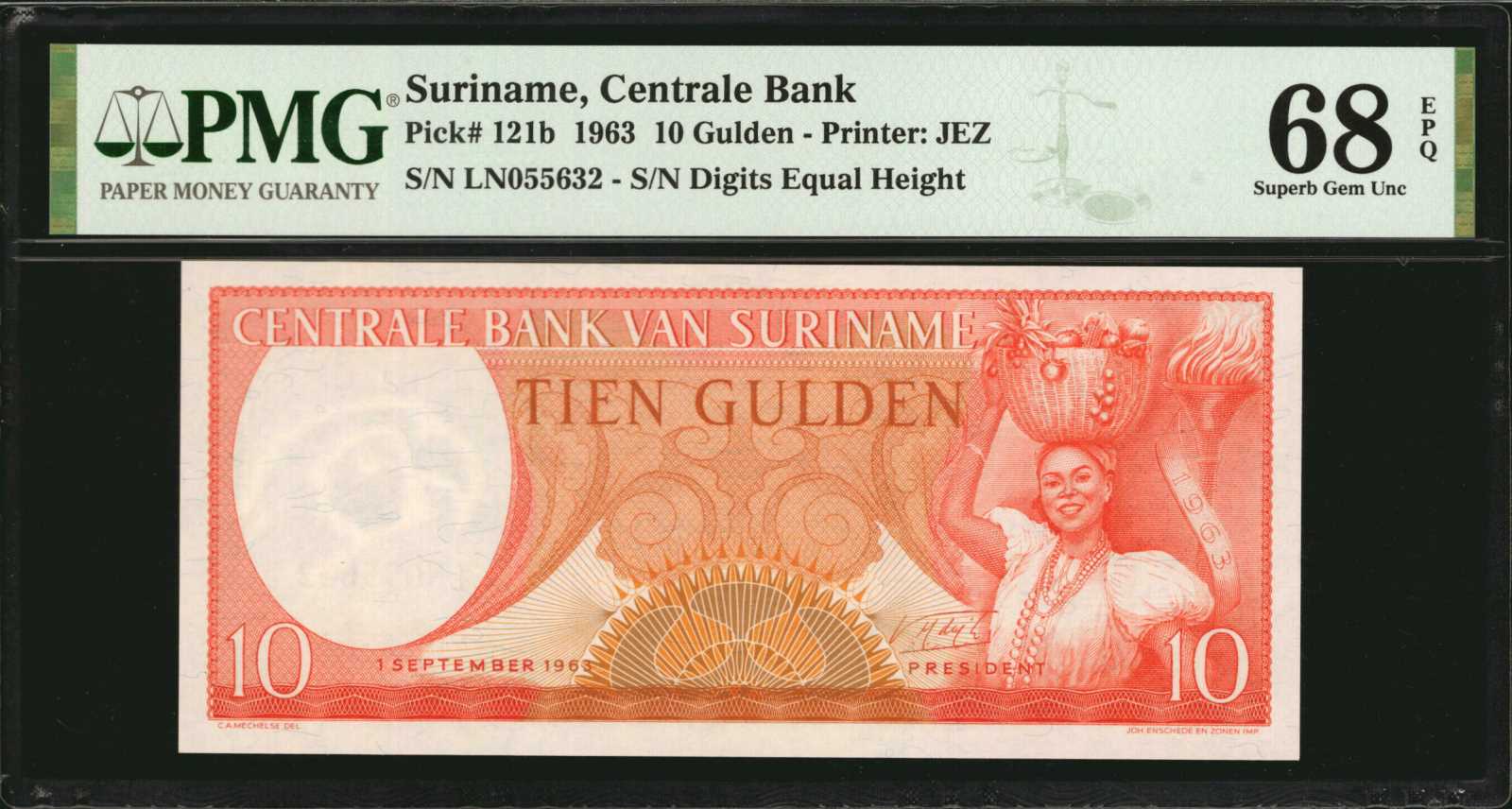image for: Suriname  1,000 gulden (guilders)(B510as)