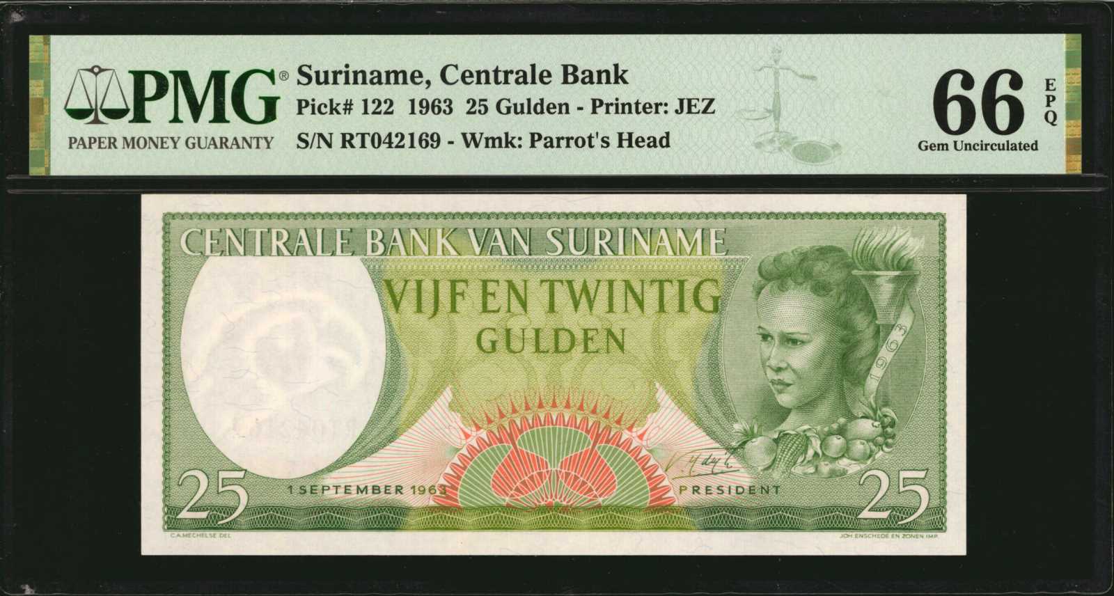 image for: Suriname  25 gulden (guilders)(B508z)