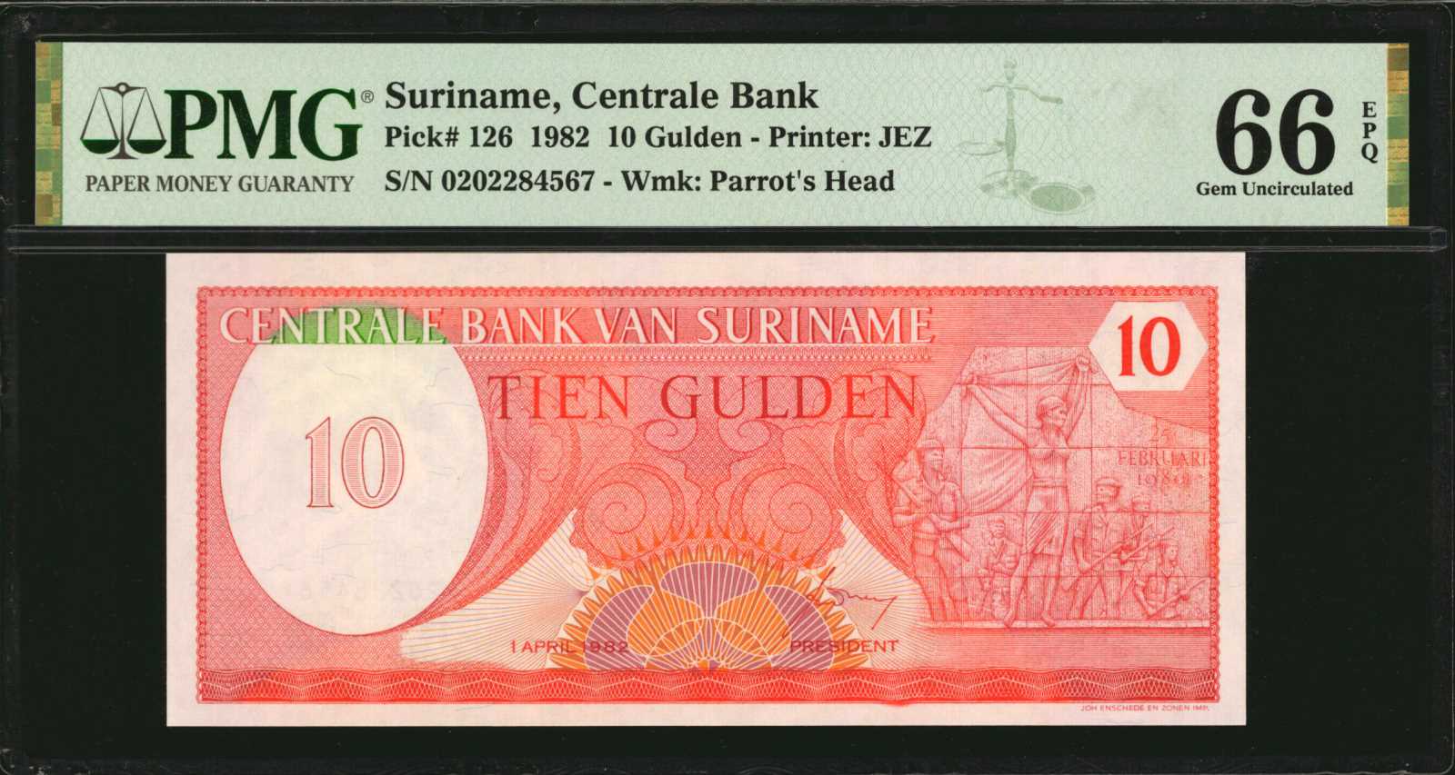 image for: Suriname  25 gulden (guilders)(B518b)