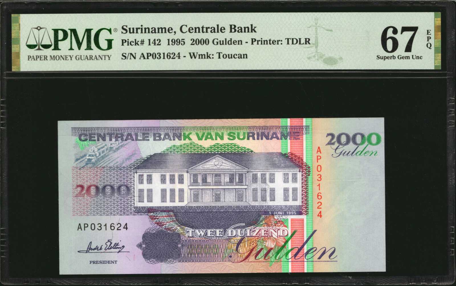 image for: Suriname  5,000 gulden (guilders)(B529a)