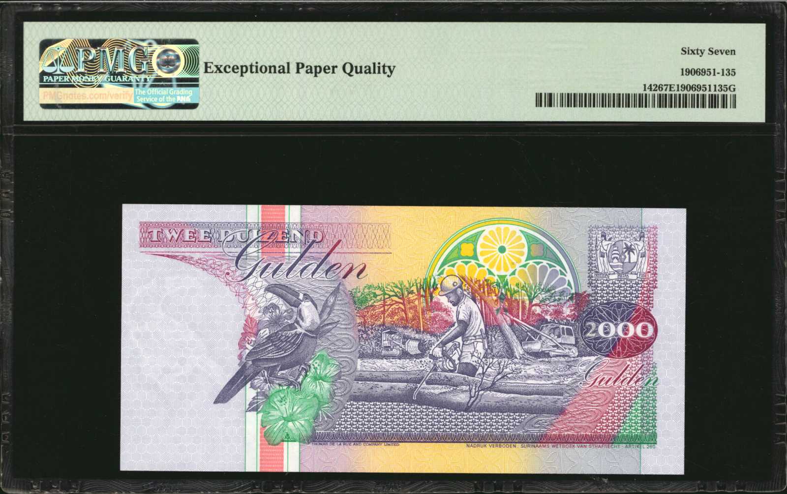 image for: Suriname  500 gulden (guilders)(B526a)