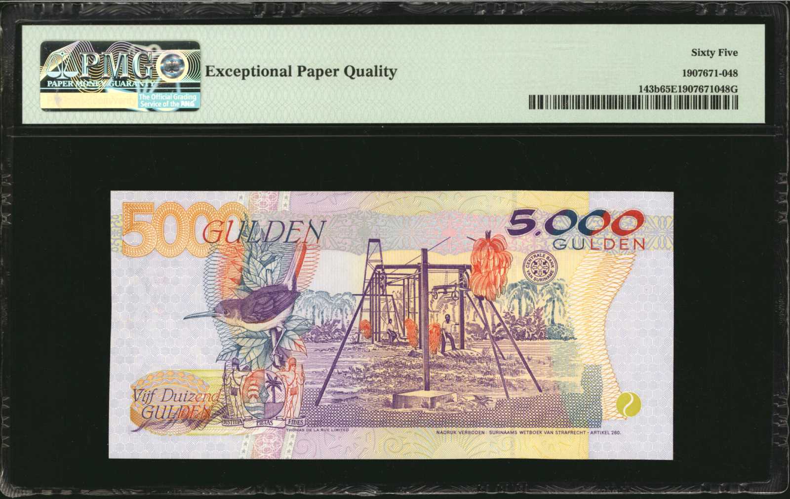 image for: Suriname  500 gulden (guilders)(B526a)
