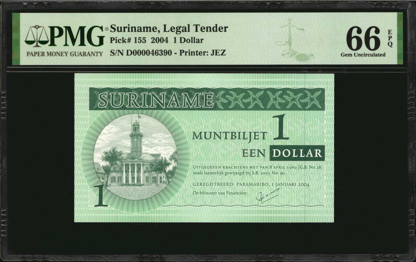 image for: Suriname  20 dollar (B542cz)