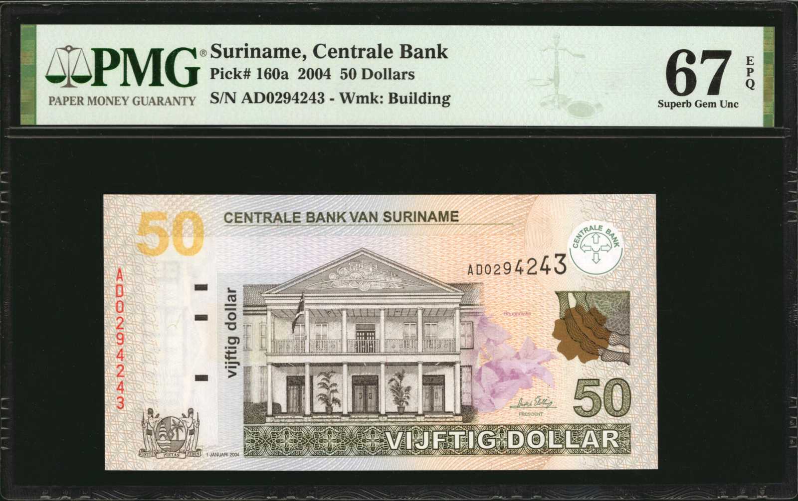 image for: Suriname  20 dollar (B542b)