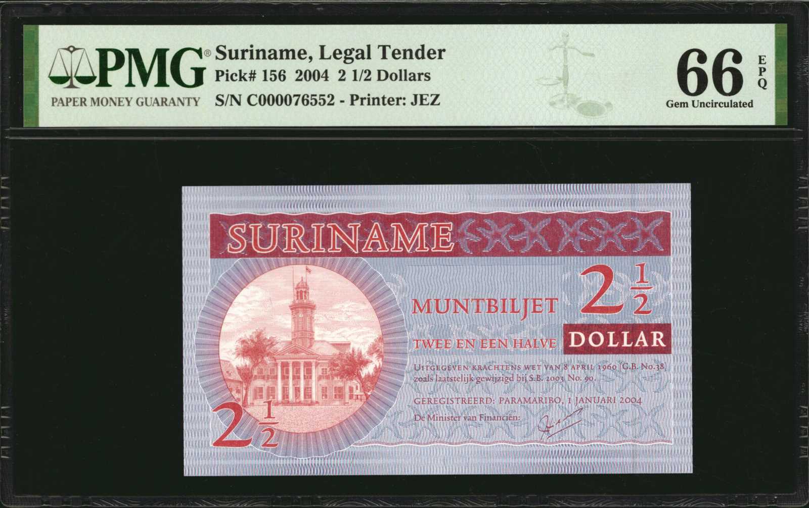 image for: Suriname  20 dollar (B542d)