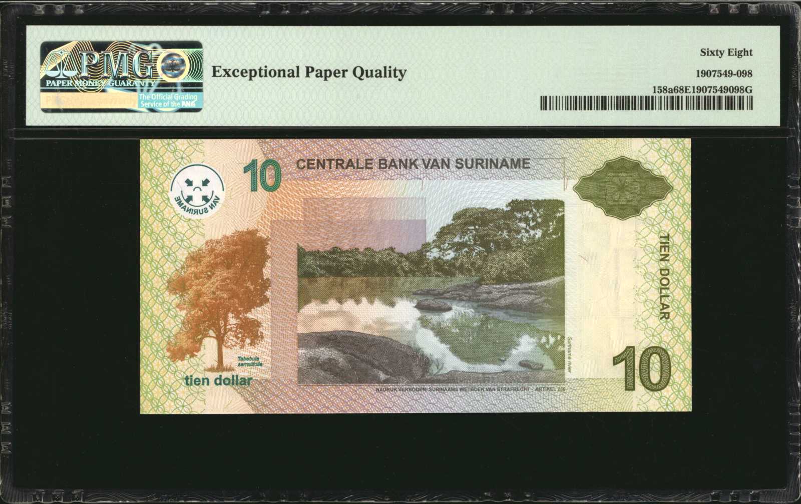 image for: Suriname  20 dollar (B542cz)