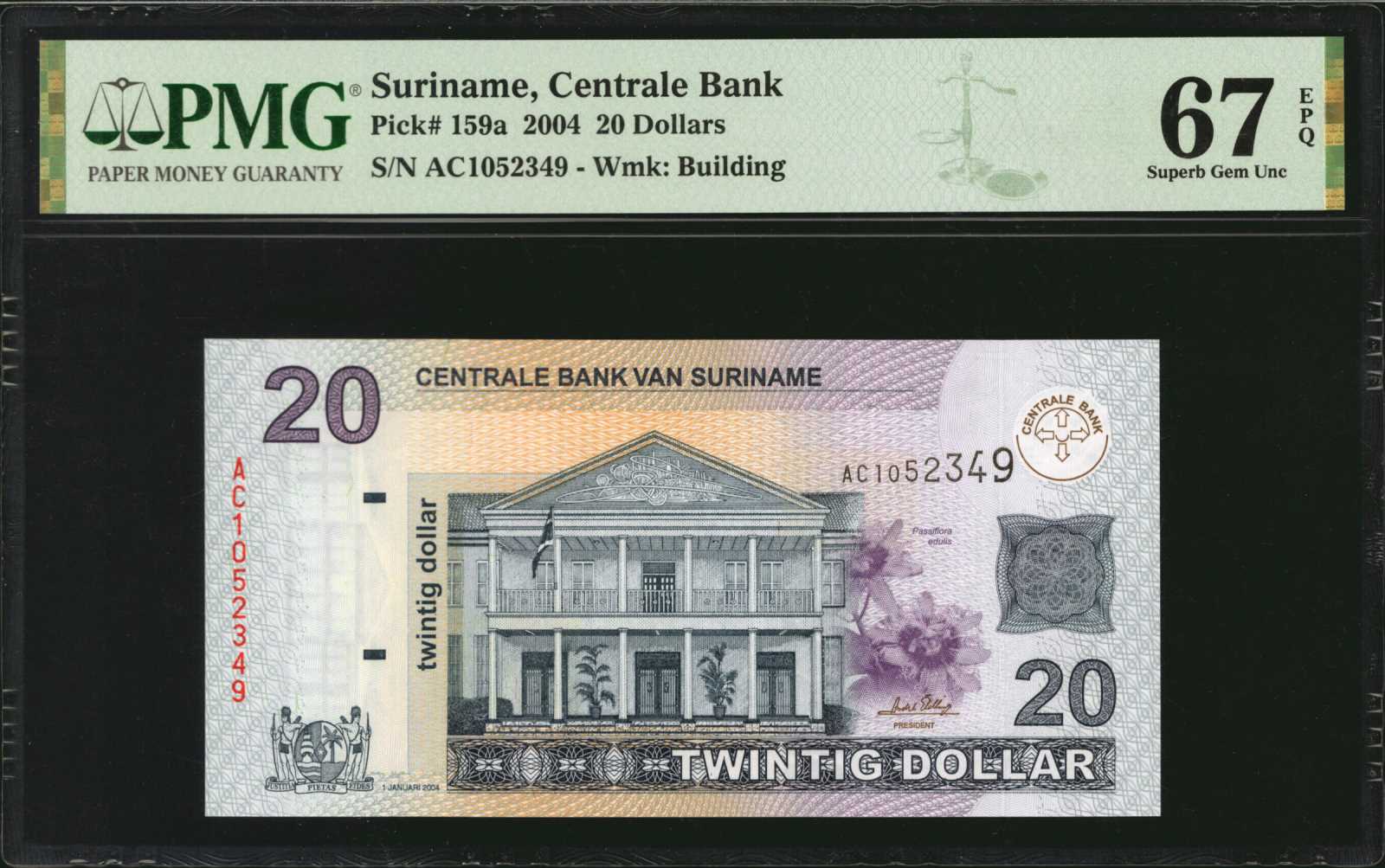 image for: Suriname  20 dollar (B542as)